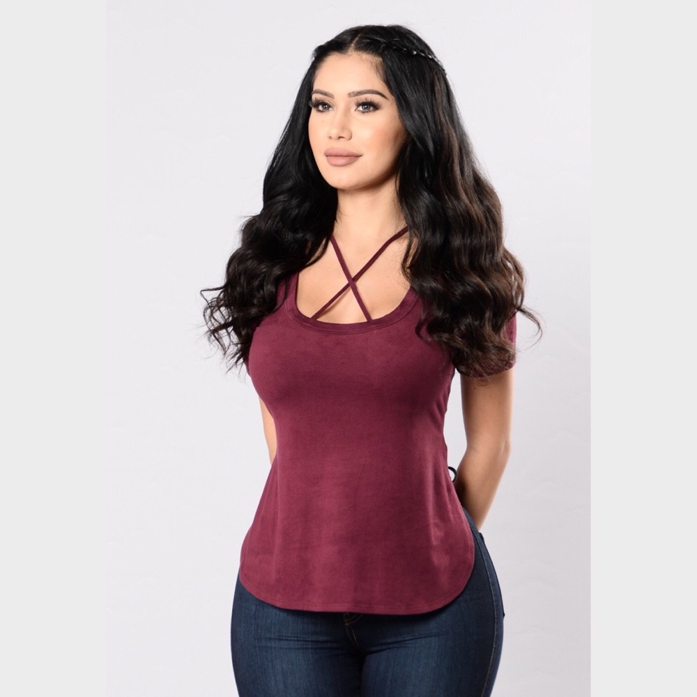 FashionNova Plum short sleeve top